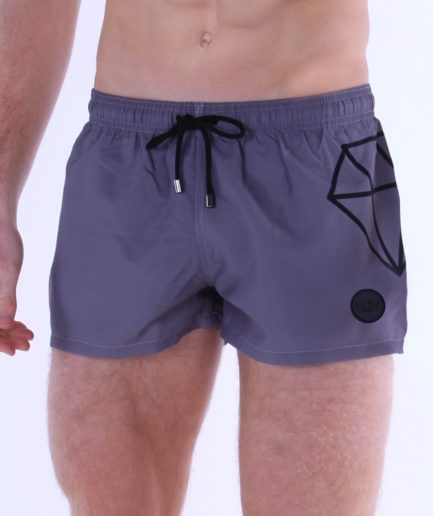 Grey Inverse Shortie Swim Short